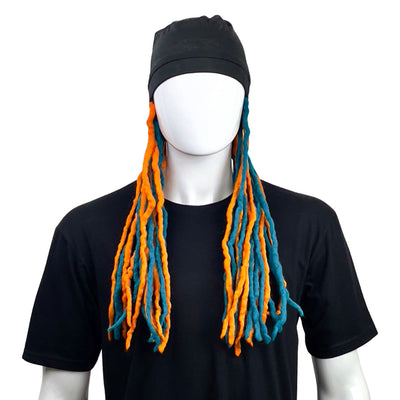 Orange and Teal Dreadlocks apparel