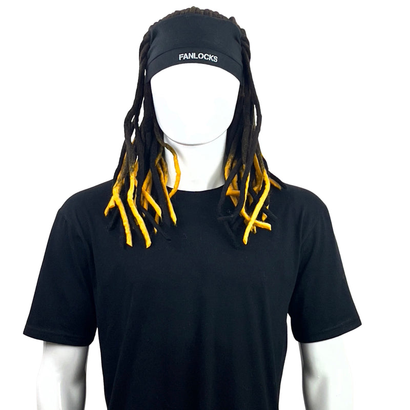 Yellow and Black Dreadlocks hat