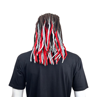 Fanlocks Headband-RedGray-Back