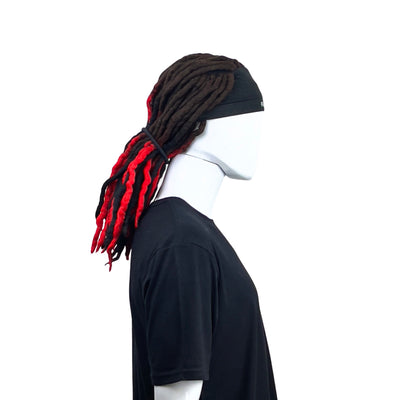 Fanlocks Headband-RedBlack-Side