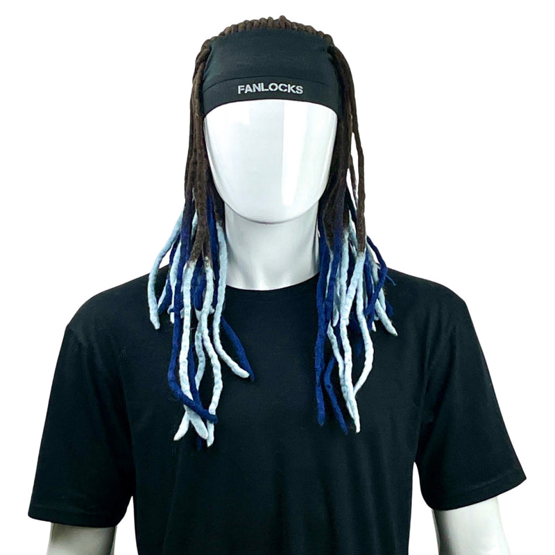 Football Dreads Baby blue and Navy Blue