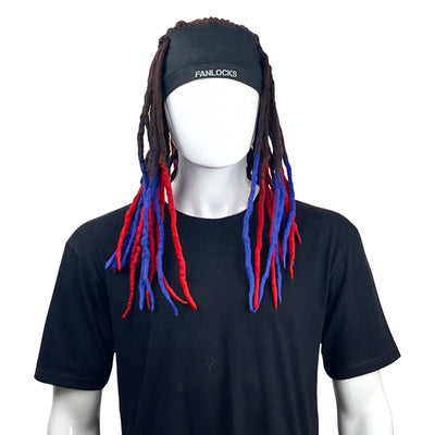 Blue and Red Dreadlocks Hat